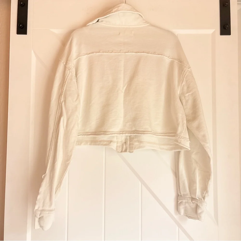 Free People "We The Free" Saturday Cropped Shacket Size M - Picture 5 of 8